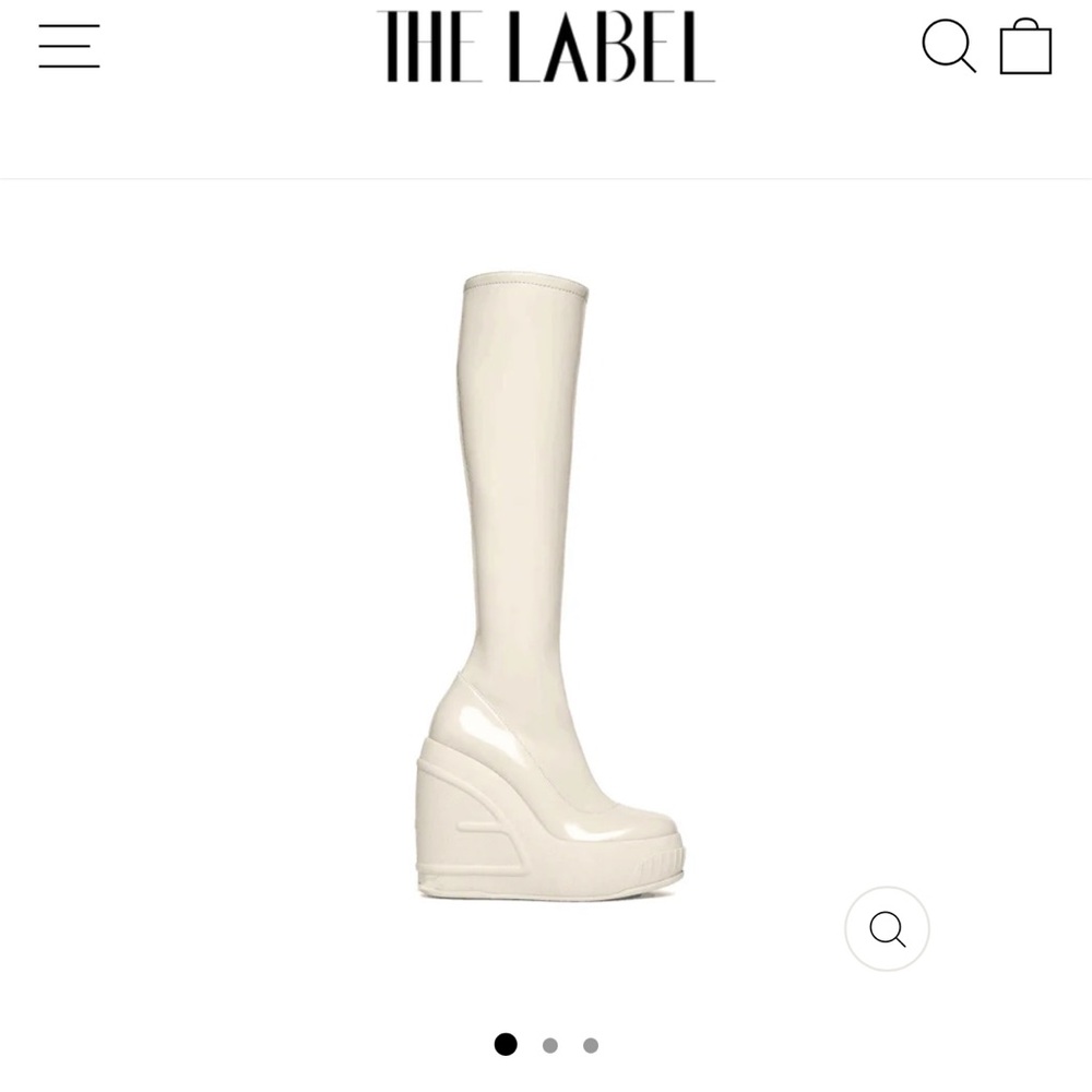 Nalbi wedged heeled knee high boots